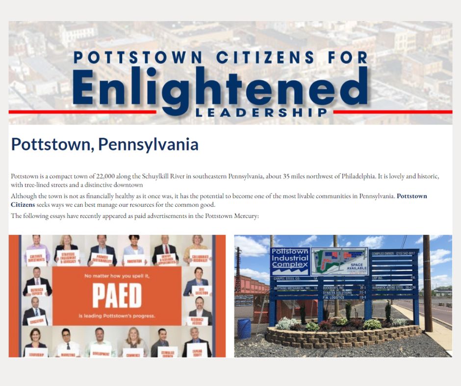 An Excerpt from Pottstown Citizens for Enlightened Leadership: Top 25 Employers in the Borough of Pottstown