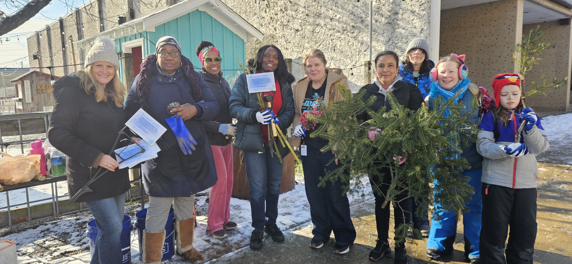 Downtown Beautification Winter Planter Service Project Honoring Martin Luther King Jr.