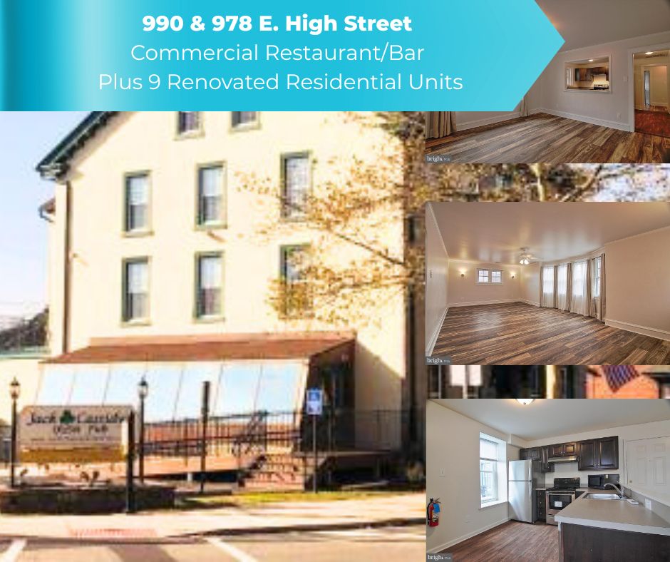 Featured Property: 990 & 978 E. High Street (Commercial Restaurant/Bar & 9 Renovated Residential Units)