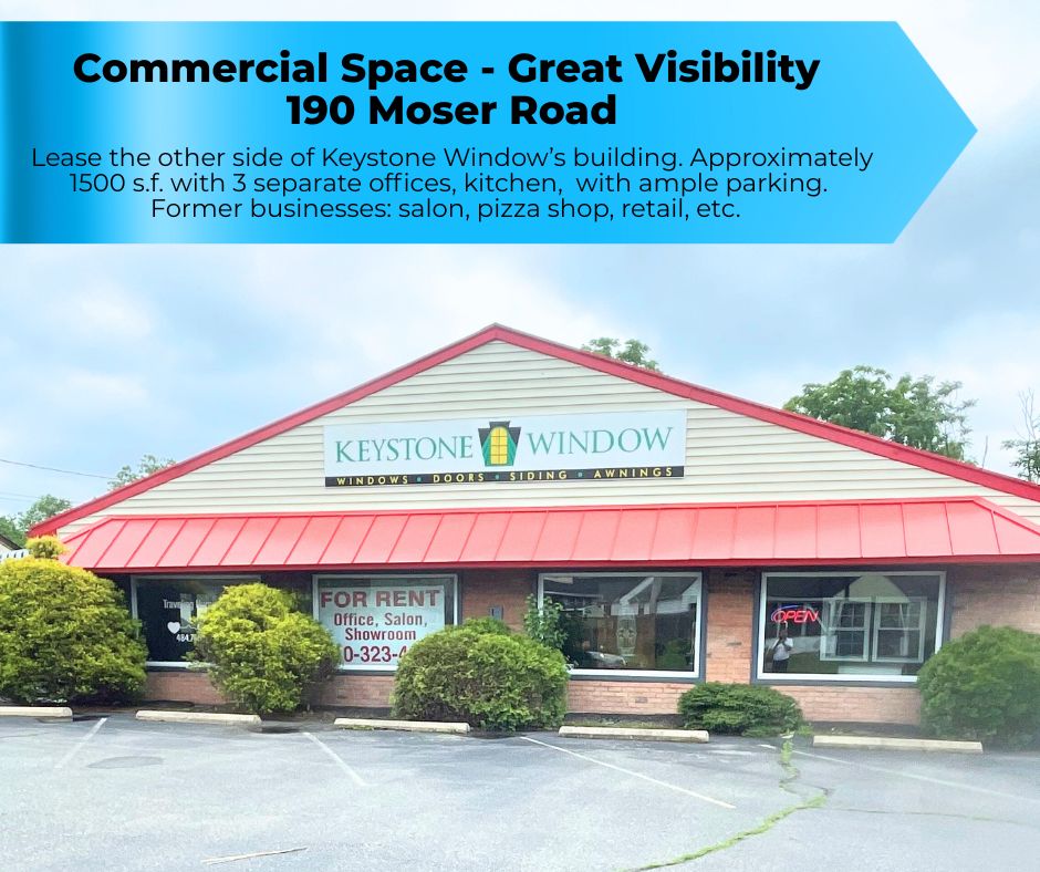 Commercial Space with Great Visibility in Pottstown – 190 Moser Road